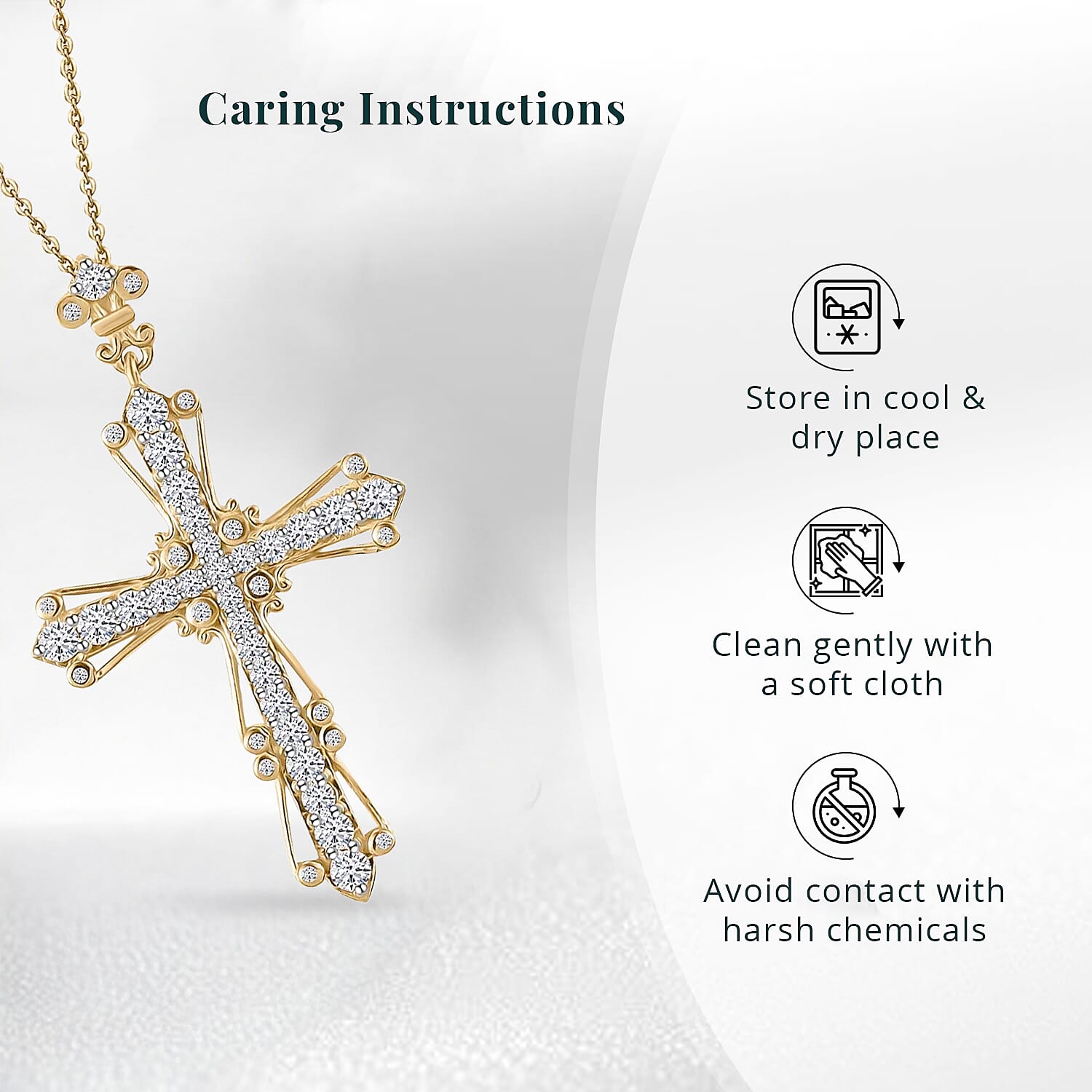 LUXURIANT DIAMOND - Lab Grown Diamant SI-GH Schmuckset ca. 50 cm 925 Silber 750 Gelbgold vermeil ca. 1,00 ct.