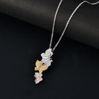 GP Trionfo Kollektion Natürlicher Weißer, Rosa, Gelber Diamant Anhänger mit Kette, 925 Silber rhodiniert ca. 0.51 ct
