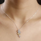 GP Trionfo Kollektion Natürlicher Weißer, Rosa, Gelber Diamant Anhänger mit Kette, 925 Silber rhodiniert ca. 0.51 ct