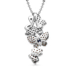 GP Trionfo Kollektion Natürlicher Weißer, Rosa, Gelber Diamant Anhänger mit Kette, 925 Silber rhodiniert ca. 0.51 ct