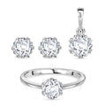 Moissanit Schmuckset 925 Silber rhodiniert ca. 2,48 ct.