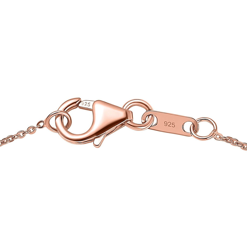 Rosa Amethyst Anhänger mit Kette, 925 Silber 750 Roségold Vermeil ca. 6.50 ct