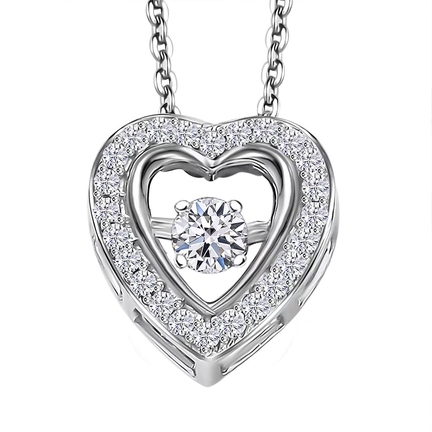 LUXURIANT DIAMOND - Lab Grown Diamant SI Schmuckset ca. 50 cm 925 Silber rhodiniert ca. 0,20 ct.
