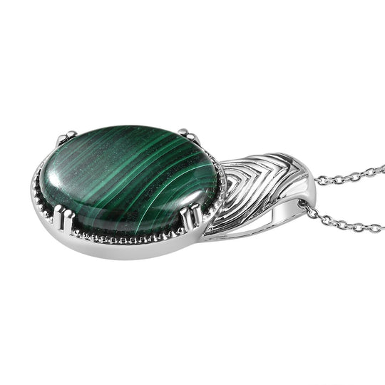 Unakite Anhänger mit Kette, 316L Edelstahl ca. 30.00 ct