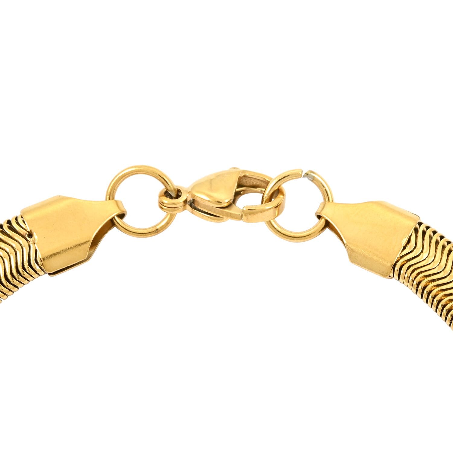 2er Set - Gliederkettendesign Armband und Halskette, Edelstahl, Goldfarben