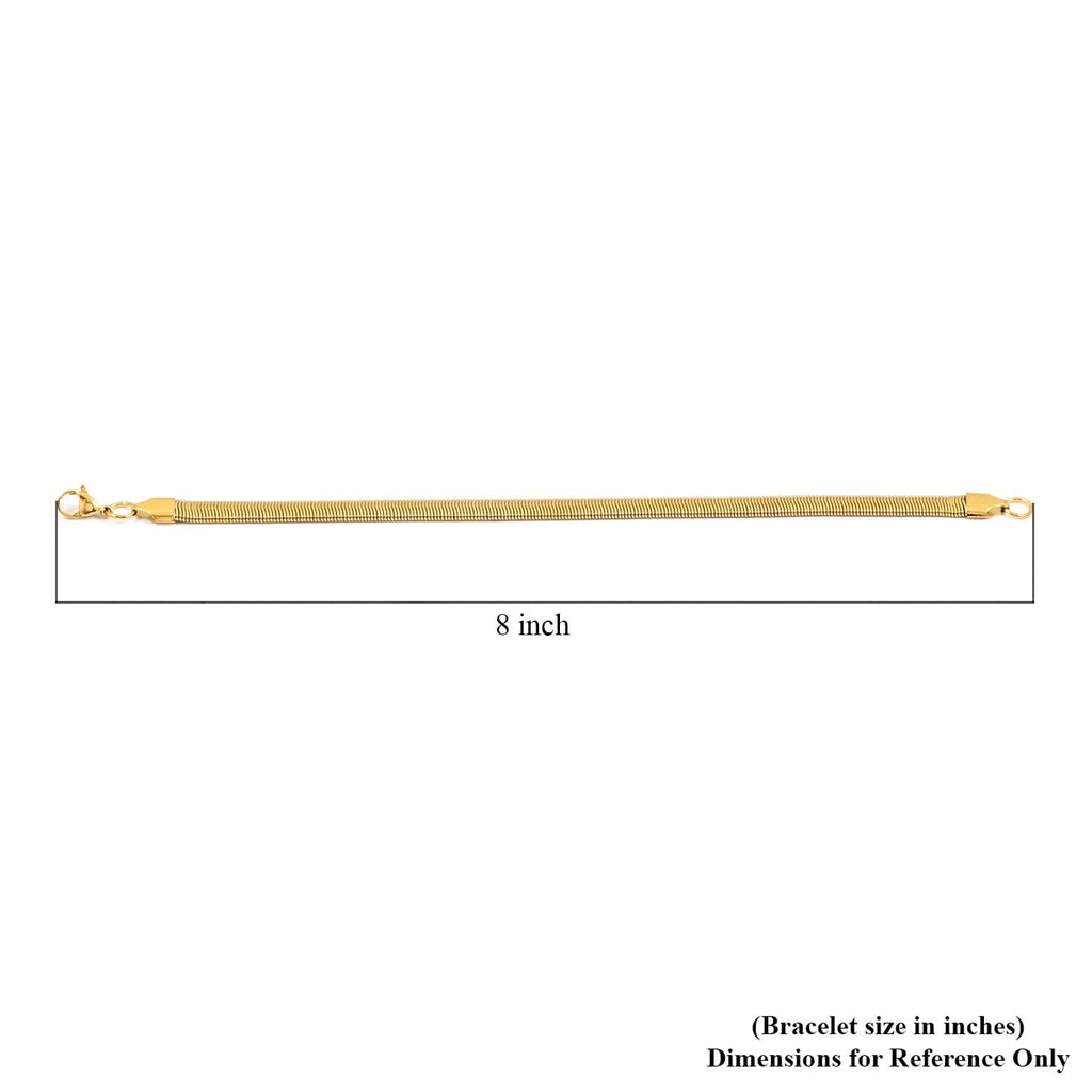 2er Set - Gliederkettendesign Armband und Halskette, Edelstahl, Goldfarben