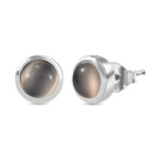 2er Set - Srilankan Ebony Mondstein Anhänger und Ohrringe, 925 Silber rhodiniert (Doublet) ca. 4.50 ct