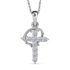 LUXURIANT DIAMOND - Lab Grown Diamant SI-GH Anhänger mit Kette (ca. 50cm), 925 Silber rhodiniert ca. 0.50 ct