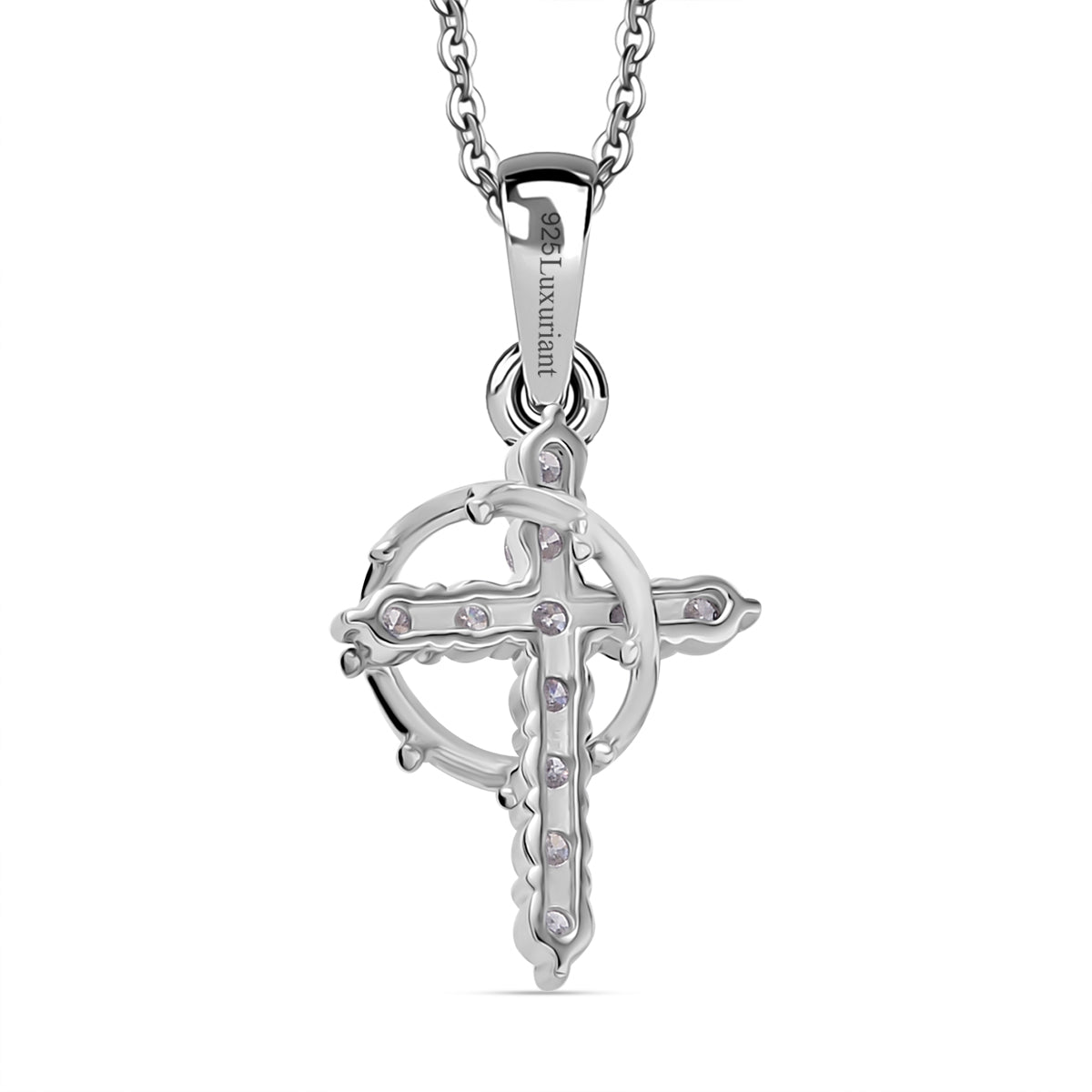 LUXURIANT DIAMOND - Lab Grown Diamant SI-GH Anhänger mit Kette (ca. 50cm), 925 Silber rhodiniert ca. 0.50 ct