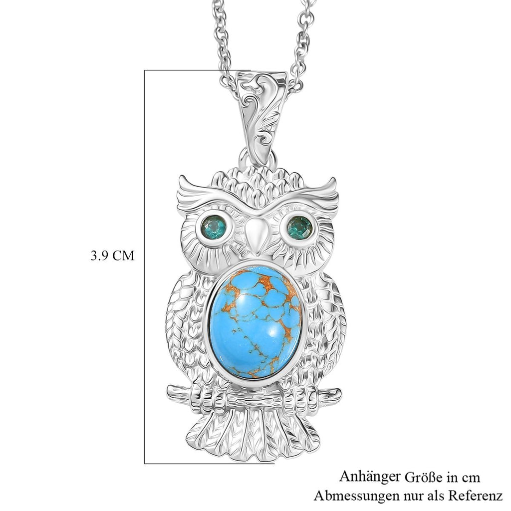 Blaues Türkis, Ozean Blauer Apatit Schmuckset ca. 2.87 ct