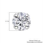 LUSTRO STELLA - 2er Set - Weißer Zirkonia Ohrringe, 925 Silber