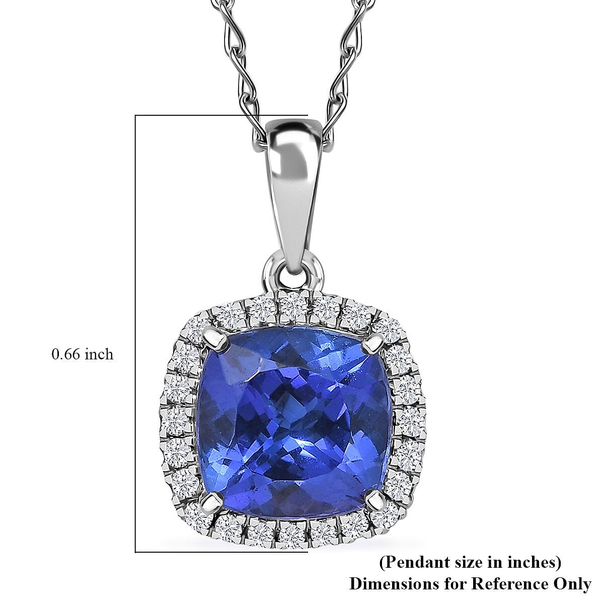 Rhapsody AAAA Tansanit, Weißer Diamant Schmuckset ca. 50 cm 950 Platin ca. 2.94 ct