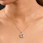 LUXORO AAA Morganit, Weißer Diamant AGI zertifiziert Schmuckset ca. 50 cm 417 Gold ca. 4.05 ct