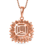 LUXORO AAA Morganit, Weißer Diamant AGI zertifiziert Schmuckset ca. 50 cm 417 Gold ca. 4.05 ct