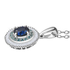 Rhapsody AAA Ceylon-Saphir, Paraiba Turmalin AGI zertifiziert Schmuckset ca. 50 cm 950 Platin ca. 1.52 ct
