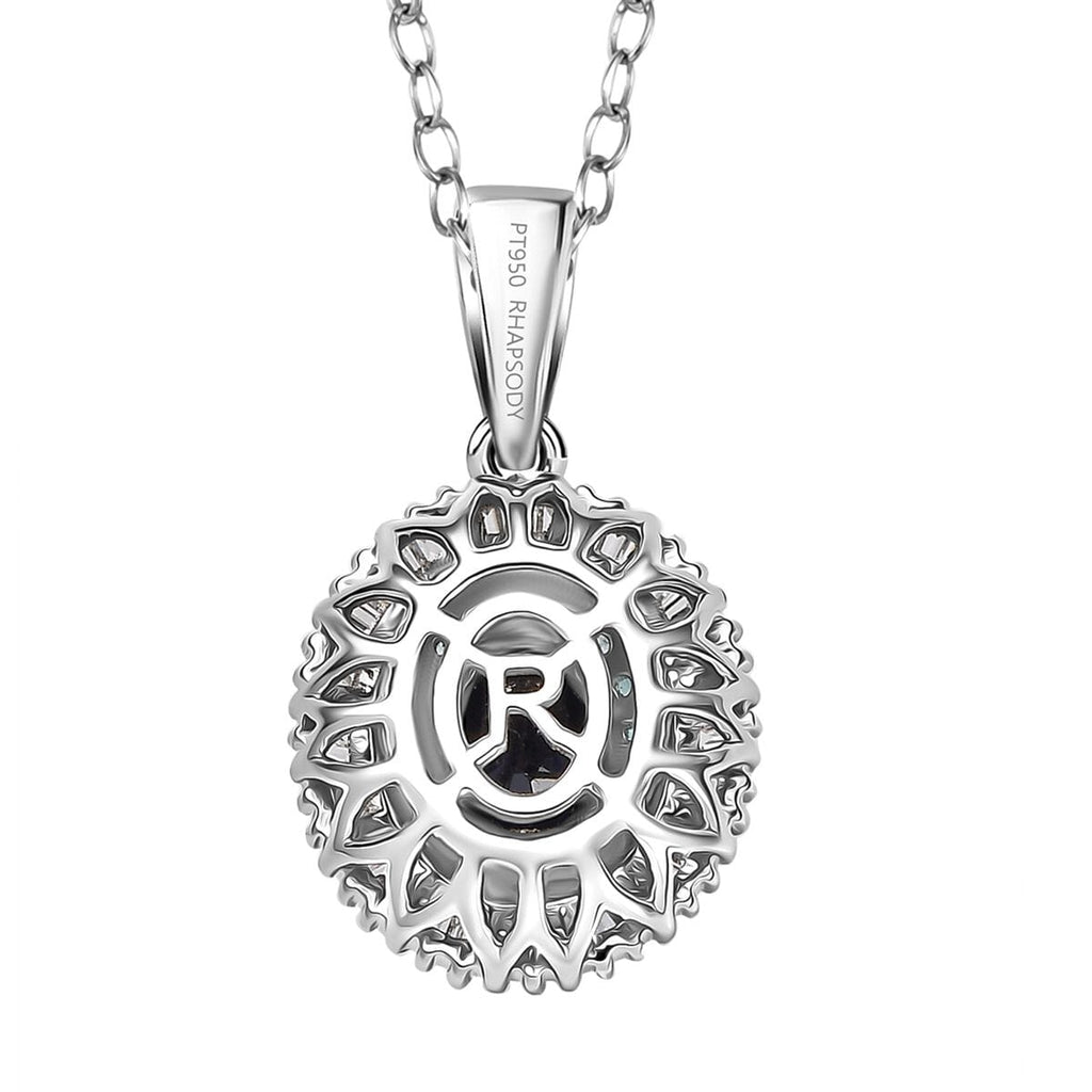 Rhapsody AAA Ceylon-Saphir, Paraiba Turmalin AGI zertifiziert Schmuckset ca. 50 cm 950 Platin ca. 1.52 ct