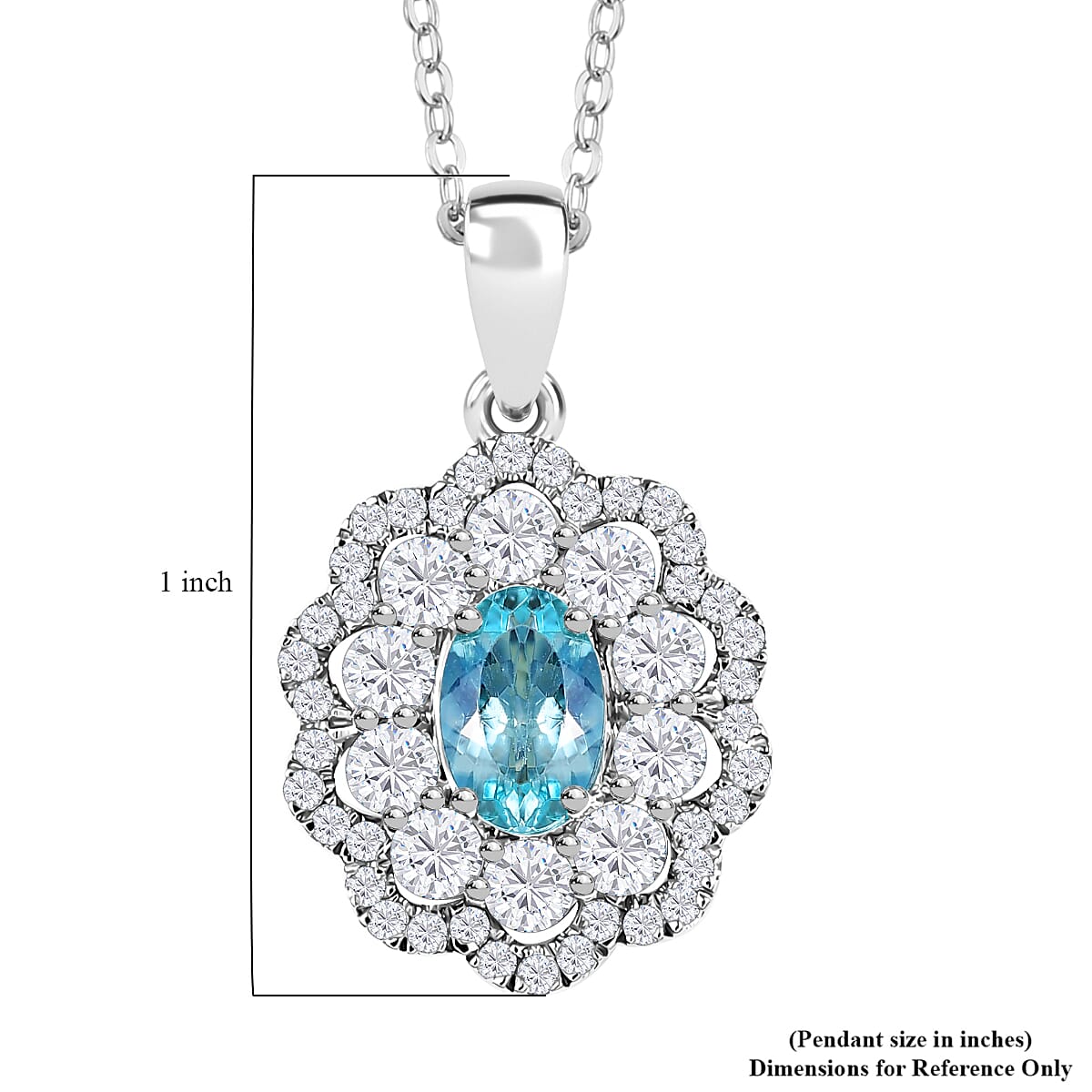AAAA Paraiba Turmalin, Weißer Diamant AGI zertifiziert Schmuckset ca. 50 cm 950 Platin ca. 2.08 ct