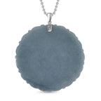 Natürlicher Olmek Jadeit Anhänger mit Kette ca. 50 cm, 925 Silber rhodiniert ca. 110.00 ct