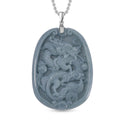 Natürlicher Olmek Jadeit Anhänger mit Kette ca. 50 cm, 925 Silber rhodiniert ca. 105.00 ct