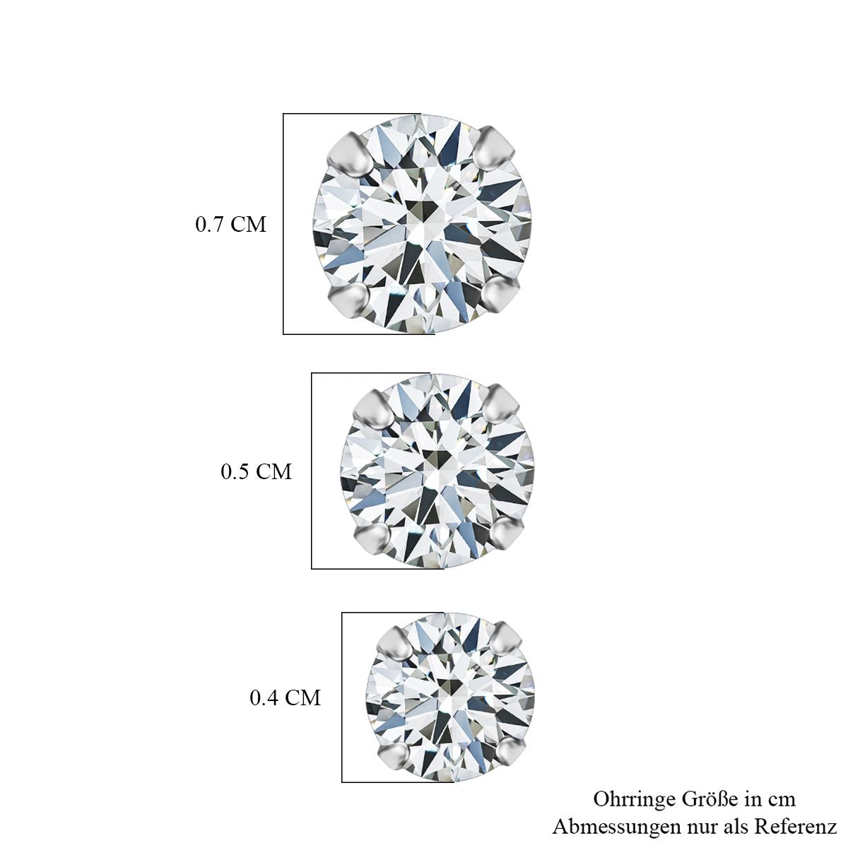 Lustro Stella AA Weißer Zirkonia Schmuckset 925 Silber vergoldet