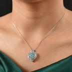 Betroka Blauer Apatit Schmuckset 925 Silber rhodiniert ca. 3.78 ct