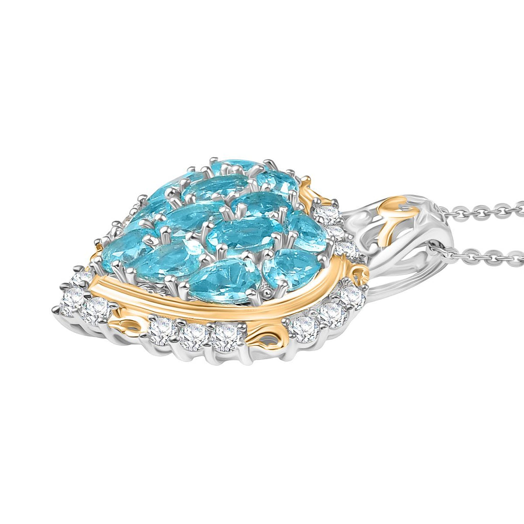 Betroka Blauer Apatit Schmuckset 925 Silber rhodiniert ca. 3.78 ct
