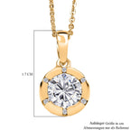 Moissanit Schmuckset 925 Silber vergoldet ca. 1,27 ct.