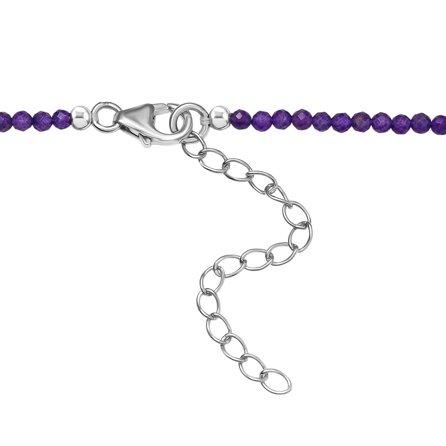 Rosa Amethyst, Afrikanischer Amethyst Anhänger mit Kette ca. 50 cm, 925 Silber rhodiniert ca. 45.00 ct