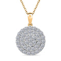 LUXURIANT DIAMOND - Lab Grown Diamant SI-GH SGL zertifiziert Schmuckset 925 Silber Gelbgold Vermeil ca. 1,00 ct.