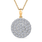 LUXURIANT DIAMOND - Lab Grown Diamant SI-GH SGL zertifiziert Schmuckset 925 Silber Gelbgold Vermeil ca. 1,00 ct.