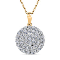 LUXURIANT DIAMOND - Lab Grown Diamant SI-GH SGL zertifiziert Schmuckset 925 Silber Gelbgold Vermeil ca. 1,00 ct.