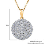 LUXURIANT DIAMOND - Lab Grown Diamant SI-GH SGL zertifiziert Schmuckset 925 Silber Gelbgold Vermeil ca. 1,00 ct.
