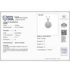 LUXURIANT DIAMOND - Lab Grown Diamant SI-GH SGL zertifiziert Schmuckset 925 Silber Gelbgold Vermeil ca. 1,00 ct.