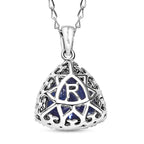 Rhapsody AAAA Tansanit, Weißer Diamant AGI zertifiziert Schmuckset ca. 50 cm 950 Platin ca. 3.17 ct