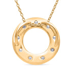 LUXURIANT DIAMOND - Lab Grown Diamant SI-GH Schmuckset 925 Silber Gelbgold Vermeil ca. 0,33 ct.