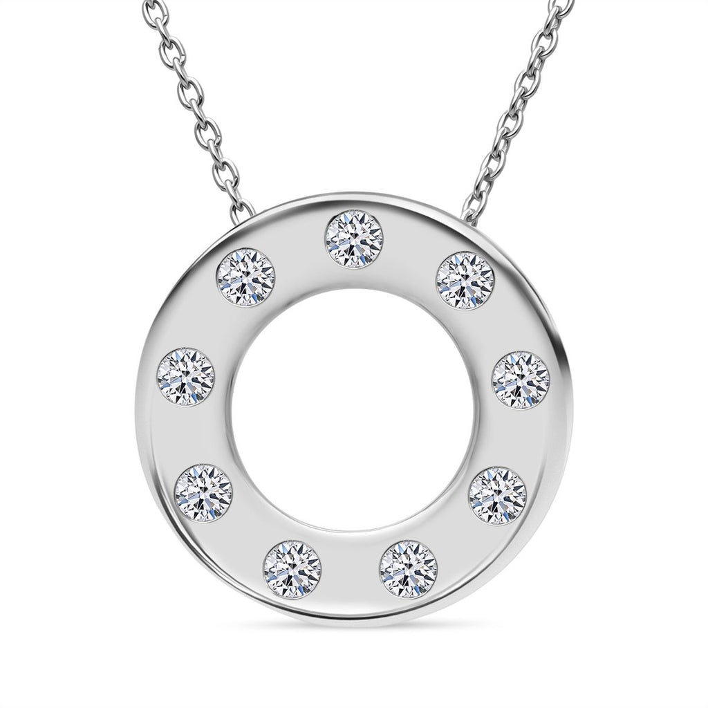 LUXURIANT DIAMOND - Lab Grown Diamant SI-GH Schmuckset 925 Silber rhodiniert ca. 0,33 ct.