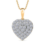 LUXURIANT DIAMOND - Lab Grown Diamant SI-GH SGL zertifiziert Anhänger mit Kette, 925 Silber Gelbgold Vermeil ca. 1.00 ct