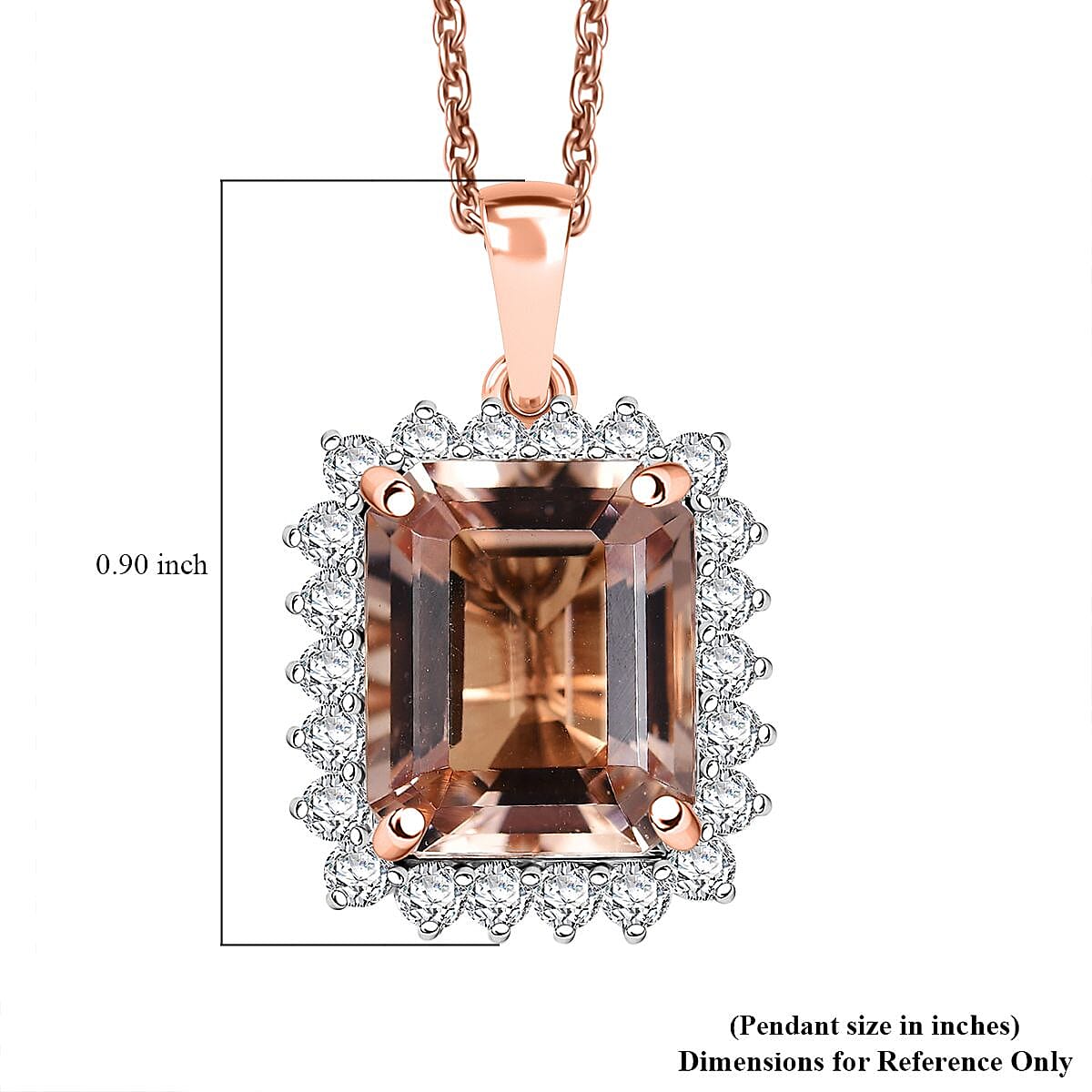 LUXORO AAA Morganit, Weißer Diamant Schmuckset ca. 50 cm 417 Gold ca. 6.95 ct