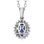 Rhapsody AAAA Tansanit, Weißer Diamant AGI zertifiziert Schmuckset ca. 50 cm 950 Platin ca. 1.69 ct