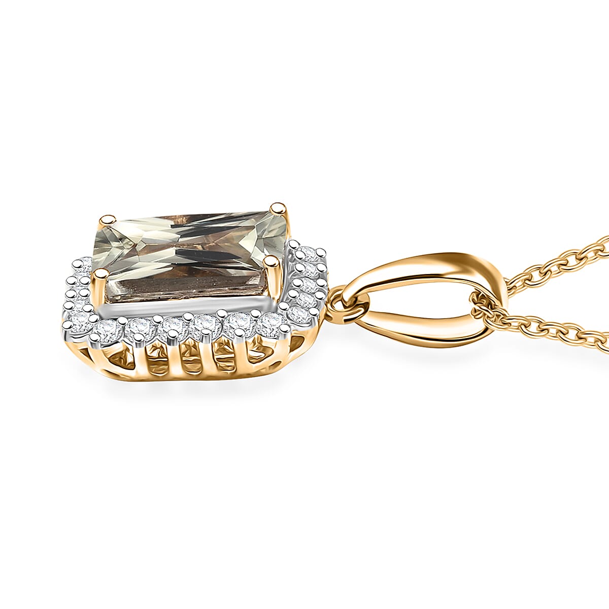 LUXORO AAA Turkizit, Weißer Diamant AGI zertifiziert Schmuckset ca. 50 cm 585 Gold ca. 3.00 ct