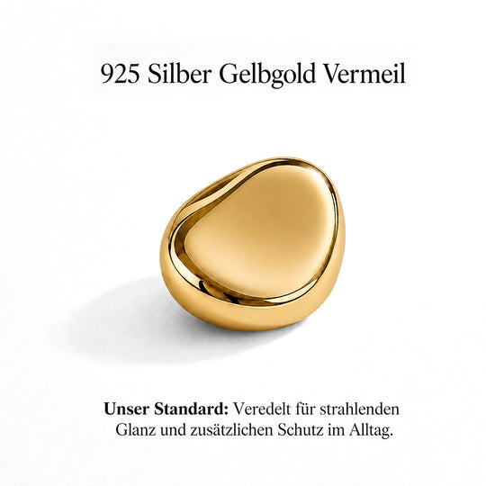 D'Joy 2er-Set Moissanit Ringe, 925 Silber 750 Gelbgold Vermeil - 1,55 ct.
