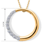 LUXURIANT DIAMOND - Lab Grown Diamant SI-GH SGL zertifiziert Schmuckset 925 Silber Gelbgold Vermeil ca. 0,50 ct.