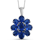 Ceylon Farbe Quarz-Anhänger mit Kette, 925 Silber platiniert ca. 17.04 ct