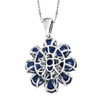 Ceylon Farbe Quarz-Anhänger mit Kette, 925 Silber platiniert ca. 17.04 ct