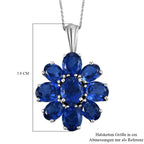 Ceylon Farbe Quarz-Anhänger mit Kette, 925 Silber platiniert ca. 17.04 ct