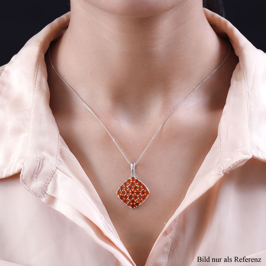 Salamanca Feueropal-Anhänger mit Kette, 925 Silber platiniert ca. 3.29 ct