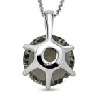 Prasiolith-Anhänger mit Kette, 925 Silber platiniert ca. 5,54 ct