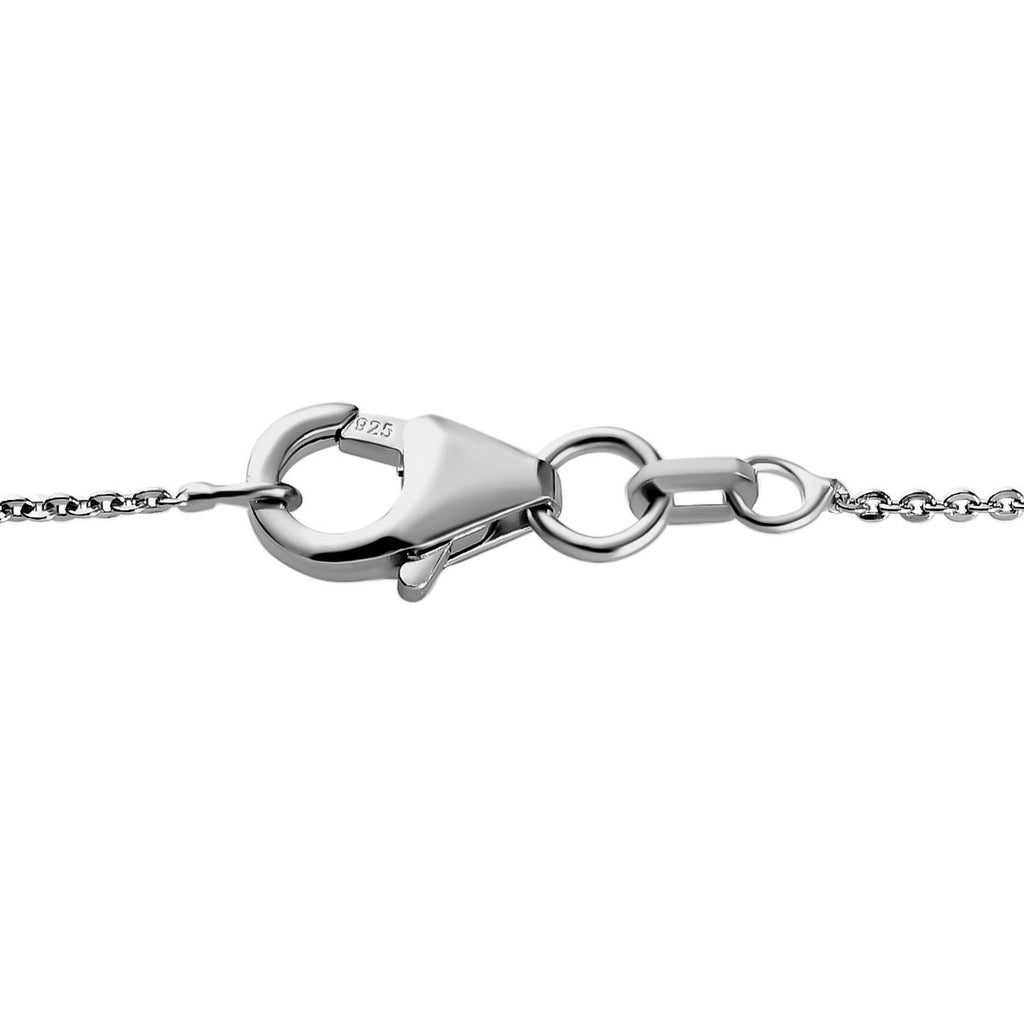 Prasiolith-Anhänger mit Kette, 925 Silber platiniert ca. 5,54 ct