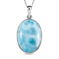 Larimar-Anhänger mit Kette - 28,65 ct.