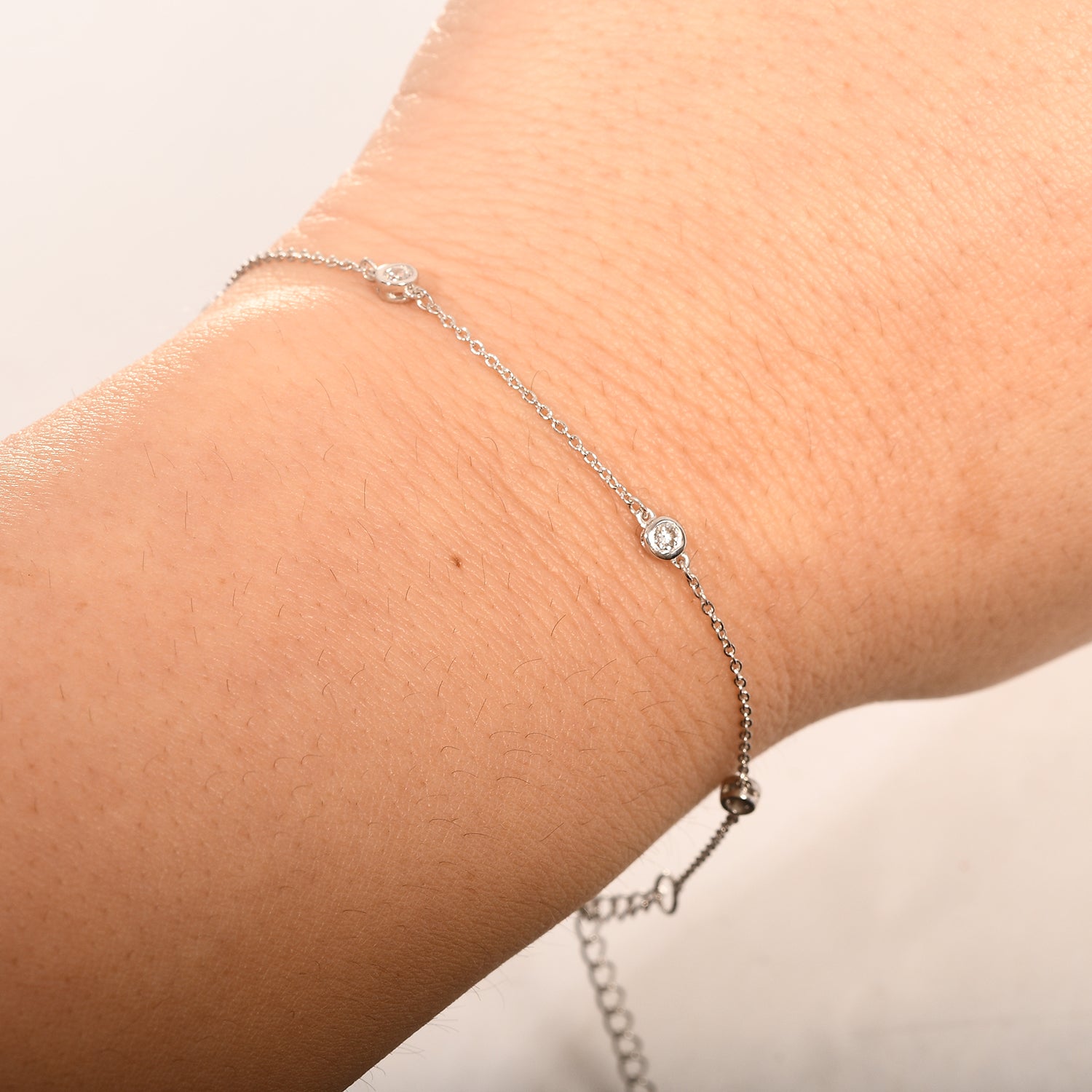 Luxuriant Diamond Trio: Labor Diamant Anhänger mit 50cm Kette Armband & Ohrringe 925 Silber platiniert